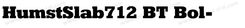 HumstSlab712 BT Bol字体转换